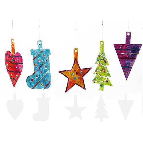 Creativ Company 238810 Christbaumschmuck "Christmas tree ornament weiß", 15 Stück (Christmas Tree Ornament), weiß, 205 mm, 265 mm von Creativ Company