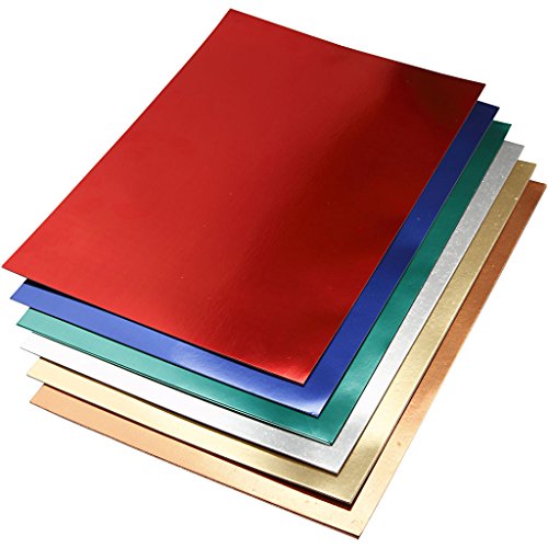 Metallic-Folienkarton, Sortiment, A2 42x60 cm, 280 g, sortierte Farben, 30sort. Blatt von Creativ Company
