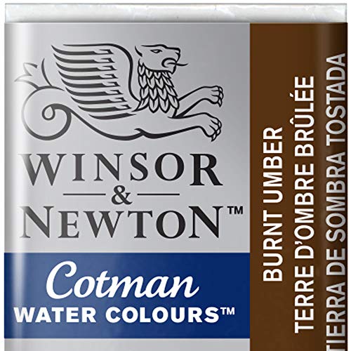 Winsor & Newton 0301076 Cotman Aqarellfarbe - 1/2 Napf, gute Transparenz, hervorragender Tönungsstärke und gute Maleigenschaften, Umber gebrannt von Winsor & Newton