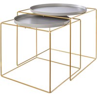 Creativ deco Beistelltisch, (Set, 2 St.), im 2er Set, im Nesting-Design, aus Metall, Höhe ca. 47 und 42 cm von Creativ Deco