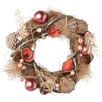 Creativ deco Dekokranz "Weihnachtsdeko", mit Kugeln, Beeren, Zapfen und Blüten von Creativ Deco