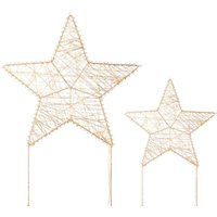 Creativ deco Dekostern "LUMIA, Deko-Objekt Stern", (2 St.), Weihnachtsdeko, Batteriebetrieb, 2er Set von Creativ Deco