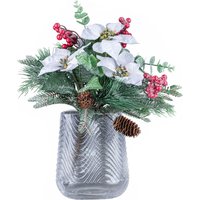 Creativ deco Dekovase "Weihnachtsdeko", (Set, 2 St., 1 Vase, 1 Bouquet) von Creativ Deco