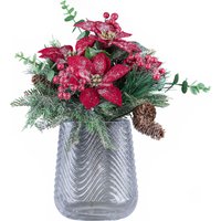 Creativ deco Dekovase "Weihnachtsdeko", (Set, 2 St., 1 Vase, 1 Bouquet) von Creativ Deco