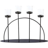 Creativ deco Teelichthalter "Weihnachtsdeko" auch als Adventskranz geeignet, Höhe ca. 25 cm von Creativ Deco