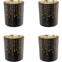 Creativ deco Teelichthalter "Weihnachtsdeko", (4 St.), mit goldfarbener Innenseite von Creativ Deco
