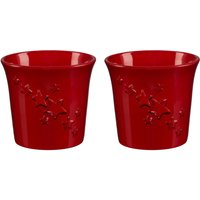 Creativ deco Übertopf "Weihnachtsdeko rot" mit Sternen-Relief Creativ deco Übertopf "Weihnachtsdeko rot" mit Sternen-Relief von Creativ Deco