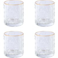 Creativ deco Windlicht "Weihnachtsdeko", (4 St.), klares Glas mit Stern-Struktur von Creativ Deco