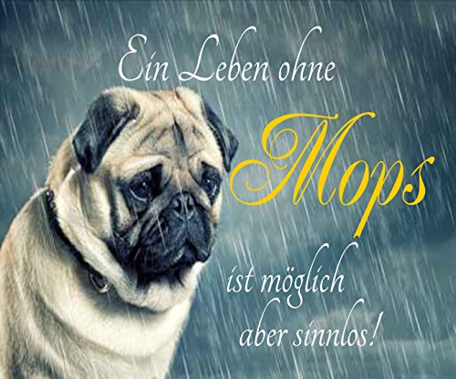 Creativ Deluxe Mauspad EIN Leben ohne Mops ist möglich Aber sinnlos Mousepad - Hundedeko -Geschenkartikel - Computerzubehör von Creativ Deluxe