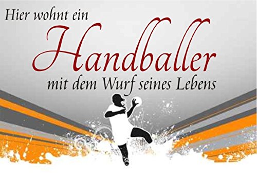 Creativ Deluxe Mousepad/Mauspad Hier wohnt EIN Handballer mit dem. Mousepad - lustige mousepads - Geschenkartikel - Computerzubehör von Creativ Deluxe