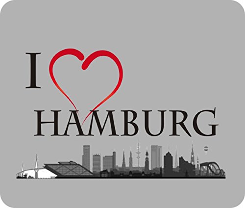 Creativ Deluxe Mousepad/Mauspad I Love Hamburg Mousepad - lustige mousepads - Geschenkartikel - Computerzubehör von Creativ Deluxe