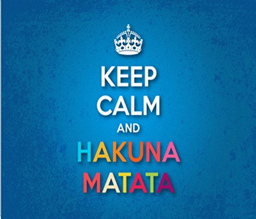 Crealuxe Mousepad personalisiert - Keep Calm and Hakuna Matata - Mauspad mit Motiv, Spruch oder Wunschtext – Mousepad für Büro/Gaming – Geschenkartikel Computerzubehör – optional mit Namen oder Foto von Creativ Deluxe