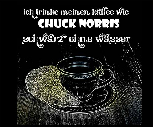 Crealuxe Mousepad personalisiert - Ich trinke Meinen Kaffee wie Chuck Norris - Mauspad mit Motiv, Spruch oder Wunschtext – Mousepad für Büro/Gaming – Geschenkartikel Computerzubehö von Creativ Deluxe
