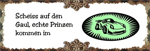 Creativ Deluxe Scheiss aufs Pferd echte Prinzen kommen im. / Metallschild/Blechschild/Dekoschild/Wandschild/wetterfest/Innenbereich/Außenbereich/Motivation/Vintage von Creativ Deluxe