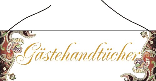 Creativ Deluxe Türschild, Wandschild, Dekoschild - Gästehandtücher - zum Aufkleben von Creativ Deluxe