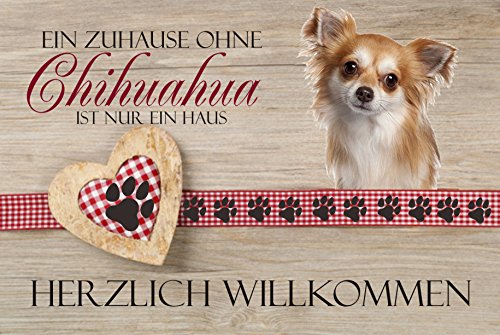 Creativ Deluxe Türschild/Wandschild-hochglänzend und Kratzfest - EIN Zuhause ohne Chihuahua ist nur EIN Haus Geschenkdeko Creativ Deluxe Türschild/Wandschild-hochglänzend und Kratzfest - EIN Zuhause ohne Chihuahua ist nur EIN Haus Geschenkdeko von Creativ Deluxe