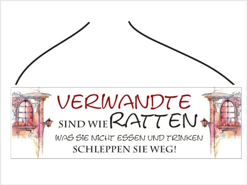 Creativ Deluxe Türschild-Wandschild- Verwandte sind wie Ratten. von Creativ Deluxe