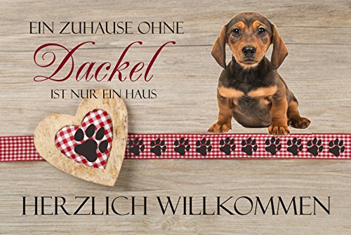 Fussmatte - EIN Zuhause ohne Dackel ist nur EIN Haus - Fussmatte Bedruckt Türmatte Innenmatte Schmutzmatte lustige Motivfussmatte von Creativ Deluxe