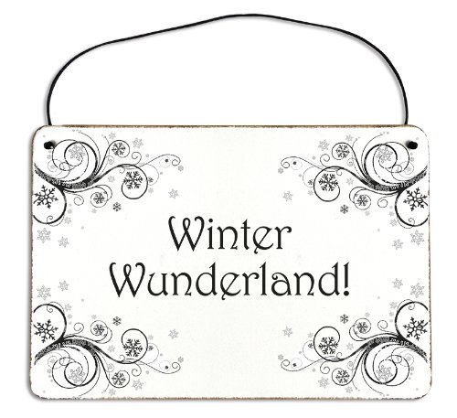 Vintage Dekoschild "Winterwunderland" von Creativ Deluxe