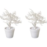 Creativ green Künstlicher Weihnachtsbaum "Weihnachtsdeko" im farblich passenden Topf und mit Glitzer-Optik von Creativ Green