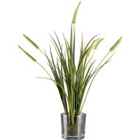 Creativ green Kunstgras "Grasbusch Miscanthus im Erdballen mit Glas" von Creativ Green