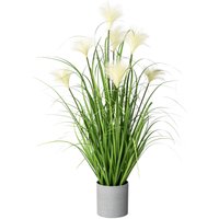 Creativ green Kunstgras "Riedgras" im grauen Kunststofftopf von Creativ Green