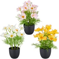 Creativ green Kunstpflanze "Cosmea" mit farbenfrohen Blüten von Creativ Green