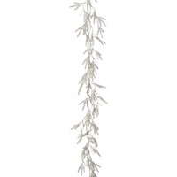 Creativ green Winterliche Kunstpflanze "Weihnachtsdeko, Weihnachtsgirlande" Girlande, silberfarbenfarbene Optik von Creativ Green