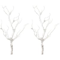 Creativ green Winterliche Kunstpflanze "Weihnachtsdeko", Deko-Ast mit künstlichem Schnee bedeckt, 2er-Set von Creativ Green