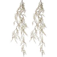 Creativ green Winterliche Kunstpflanze "Weihnachtsdeko", Miniblatthängezweig gefrostet, Länge 123 cm, 2er-Set Creativ green Winterliche Kunstpflanze "Weihnachtsdeko", Miniblatthängezweig gefrostet, Länge 123 cm, 2er-Set von Creativ Green