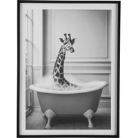 Creativ home Bild mit Rahmen "Leinwandbild Giraffe in Badewanne", (1 St.), mit Rahmen von Creativ Home