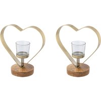 Creativ home Teelichthalter "Kerzenhalter Herz", (Set, 2 St.) von Creativ Home