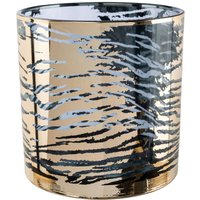 Creativ home Windlicht "Kerzenhalter LEOPARD", (1 St.), Teelichthalter aus Glas, Höhe ca. 15 cm von Creativ Home