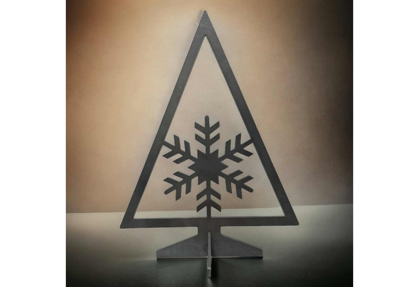 Creativ Metall Künstlicher Weihnachtsbaum, Stahl 4mm Innen u. Außen 30x40cm Industrielook von Creativ Metall