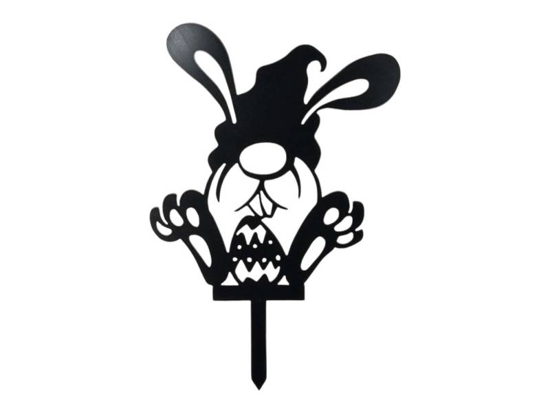 Creativ Metall Osterfigur (1 St), Gartenstecker XXL Gartenzwerg Zwerg rostend 390x555mm Osterdeko von Creativ Metall