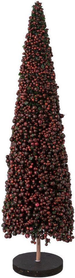 Creativ deco Dekobaum Weihnachtsdeko (1 St), auf hochwertiger Holzbase, mit Perlen verziert, Höhe 50 cm von Creativ deco