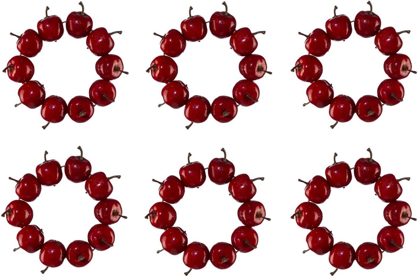 Creativ deco Dekokranz Weihnachtsdeko rot, schimmernde Oberfläche von Creativ deco