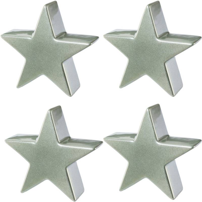 Creativ deco Dekostern Weihnachtsstern, Weihnachtsdeko, 4 St., mit schimmernder Oberfläche von Creativ deco