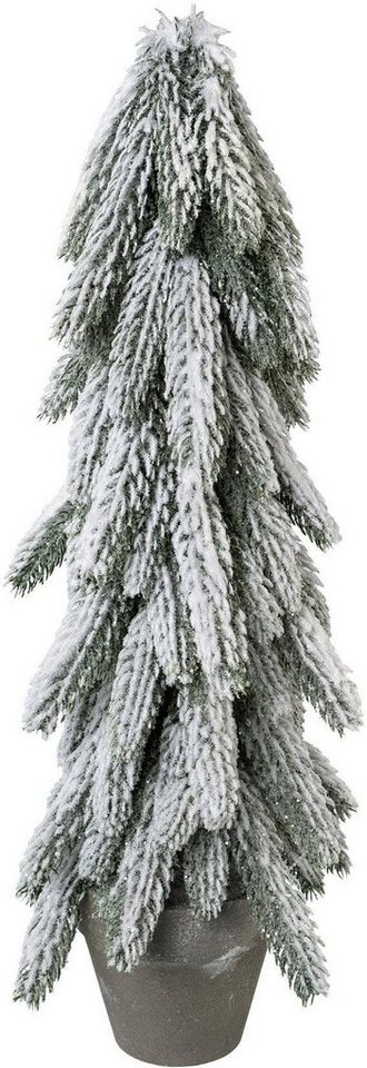 Creativ deco Künstlicher Weihnachtsbaum Weihnachtsdeko, künstlicher Christbaum, Tannenbaum, im Topf mit dekorativem Schnee von Creativ deco