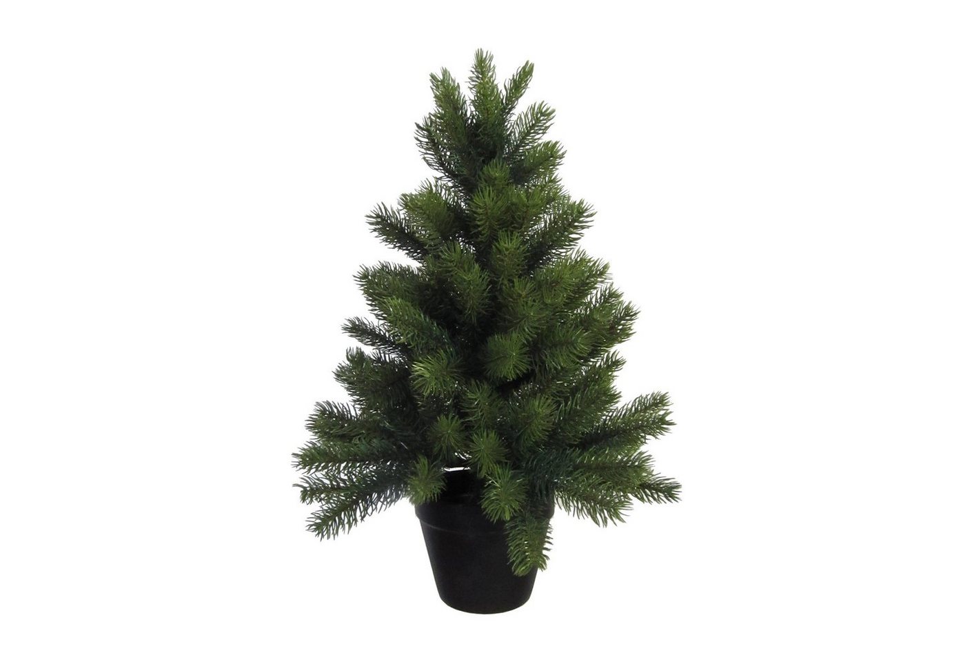 Creativ deco Künstlicher Weihnachtsbaum Weihnachtsdeko aussen, künstlicher Christbaum, Tannenbaum, mit schwarzem Kunststoff-Topf von Creativ deco