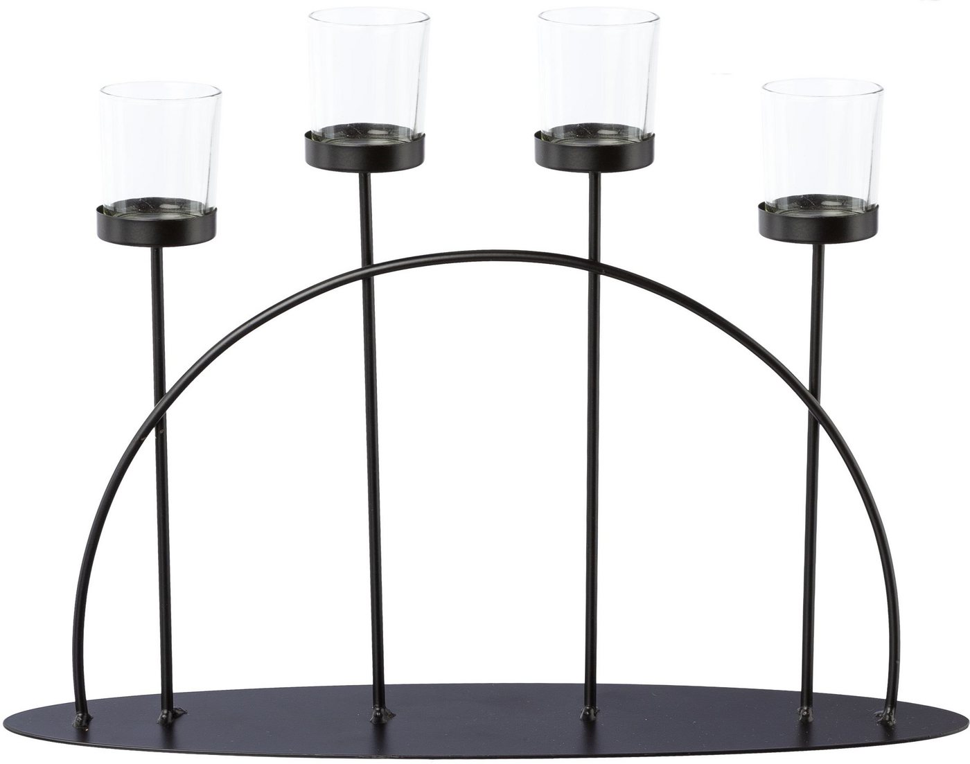 Creativ deco Teelichthalter Weihnachtsdeko (1 St), auch als Adventskranz geeignet, Höhe ca. 25 cm von Creativ deco