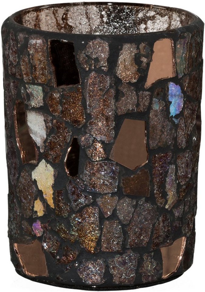 Creativ deco Windlicht (4 St), mit wunderschönem Mosaik, 4er Set, Höhe ca. 10 cm von Creativ deco