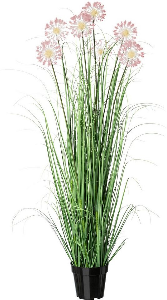 Kunstgras Grasbusch mit Pusteblume Gras, Creativ green, Höhe 128 cm von Creativ green