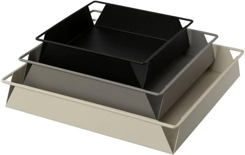 Creativ home Dekotablett Tablett (3 St), mit quadratischer Form von Creativ home