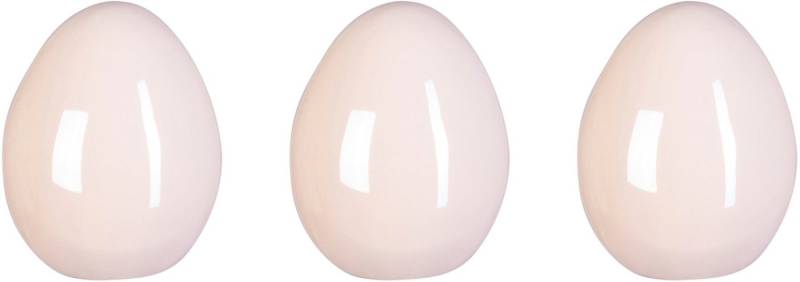 Creativ home Osterei PEARL EFCT (Set, 3 St), Frühjahrsdeko aus Keramik, mit glänzender Oberfläche von Creativ home