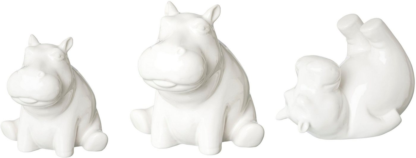 Creativ home Tierfigur Deko-Figur Nilpferd (3 St) von Creativ home