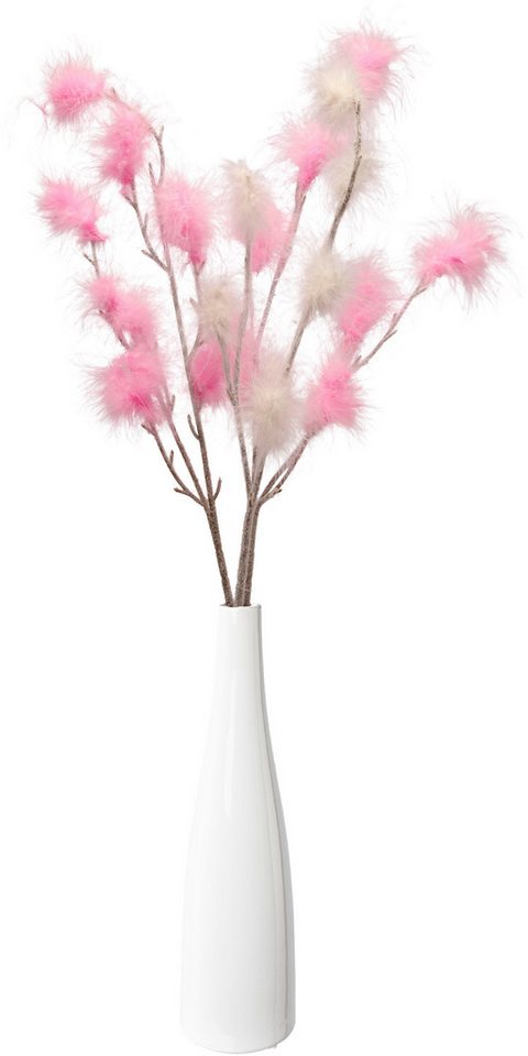 Creativ home Tischvase Vase mit Federzweigen (4 St), für die moderne Einrichtung von Creativ home