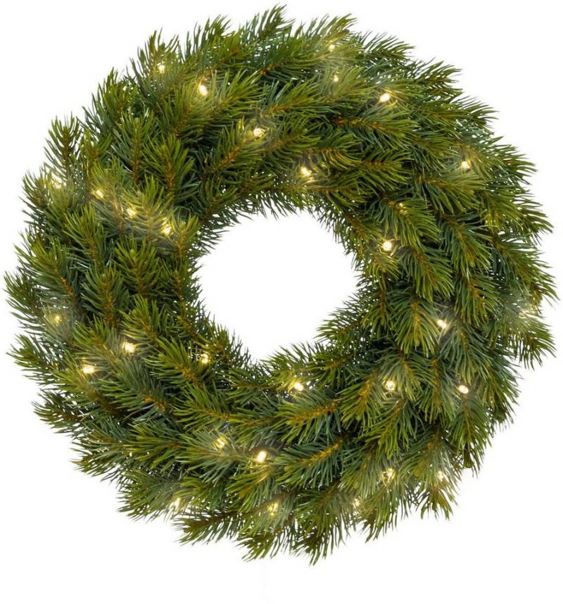 Creativ light Dekokranz Weihnachtsdeko aussen, 40 LED, 107 Tannenspitzen von Creativ light