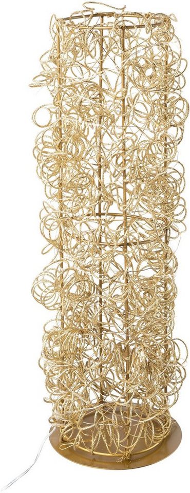 Creativ light Dekoobjekt Metalldraht-Tower (1 St), Zylinder aus Draht, batteriebetrieben, mit Timerfunktion von Creativ light