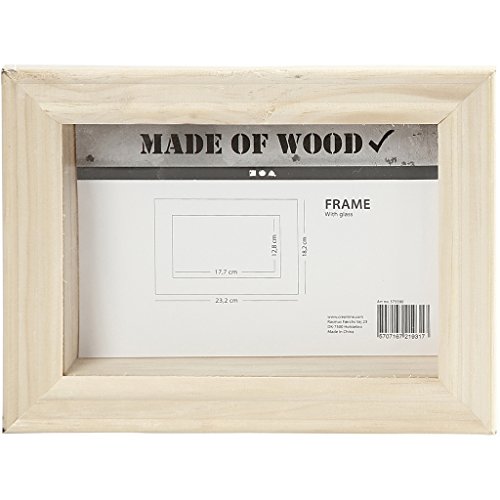 Creativ 575590 Holz 3D Rahmen mit Glas, 18,2 cm x 23,2 cm von Creativ